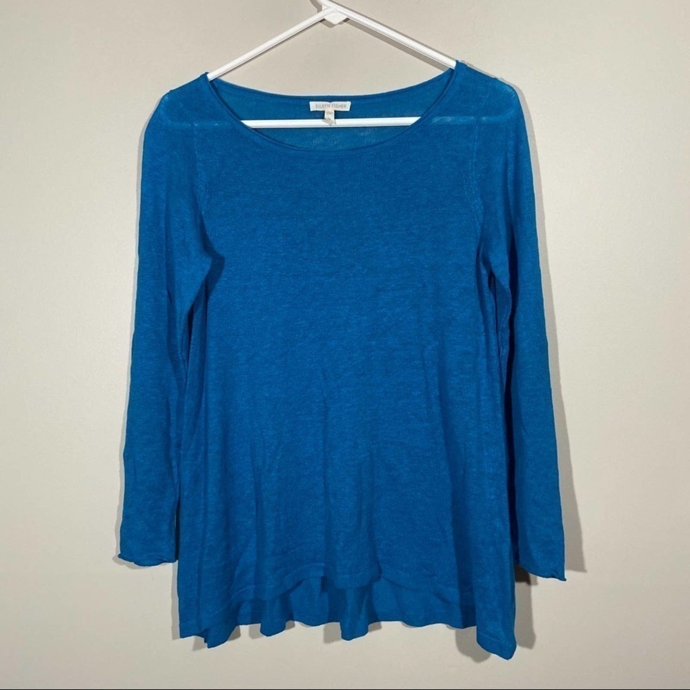 Eileen Fisher Boat Neck Sweater Organic Linen